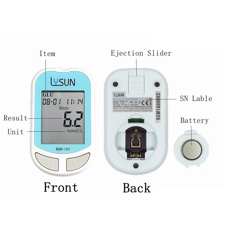 Glucometer Kit Home Care Clinical Handheld Professional Machine