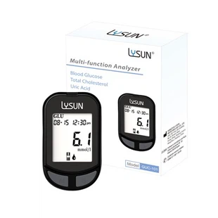 Lysun 3 in 1 Blood Glucose, Uric Acid, Total Cholesterol 3 in 1 Meter GUC-101